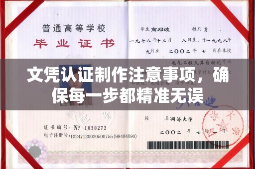 贞丰文凭认证制作注意事项，确保每一步都精准无误